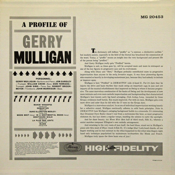 Gerry Mulligan - A Profile Of Gerry Mulligan (Vinyl, LP, Album)