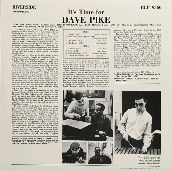 Dave Pike - It's Time For Dave Pike (Vinyl, LP, Album, Reissue, Stereo) Very Good Plus (VG+) / Very Good (VG)