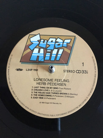 Herb Pedersen - Lonesome Feeling (Vinyl, LP, Album) Very Good Plus (VG+) / Very Good Plus (VG+)