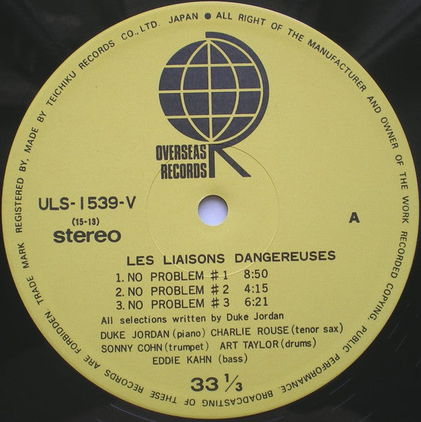 Duke Jordan - Les Liaisons Dangereuses (Vinyl, LP, Album)