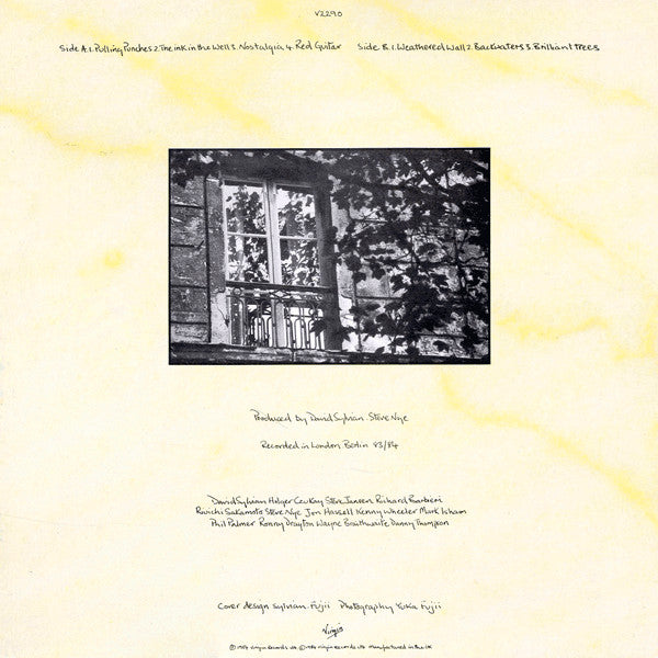 David Sylvian - Brilliant Trees (Vinyl, LP, Album, Stereo)