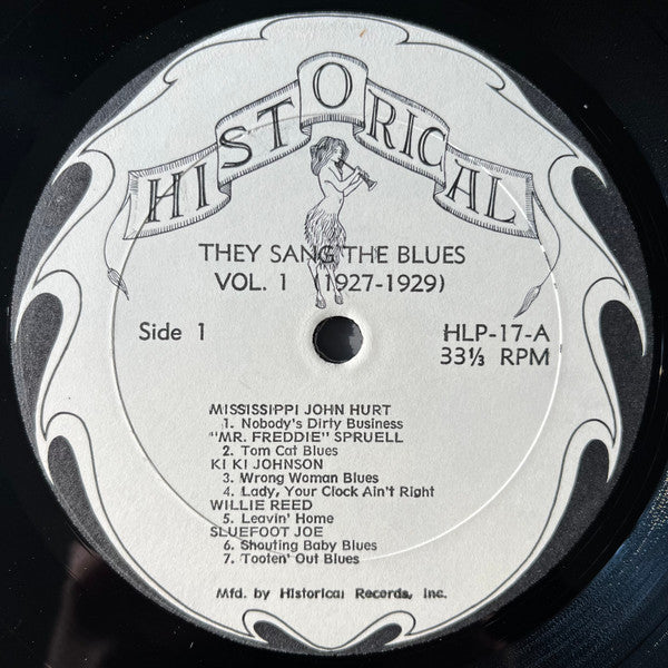 Various - They Sang The Blues (1927 - 1929) (Vinyl, LP, Compilation, Reissue) Very Good (VG) / Good Plus (G+)