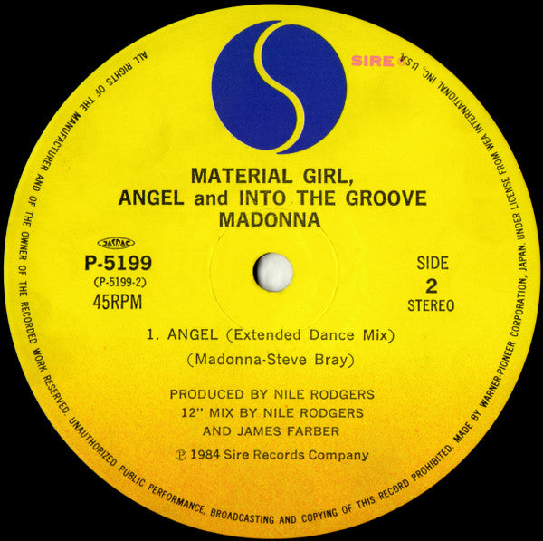 Madonna - Material Girl, Angel And Into The Groove (Vinyl, 12", 45 ...