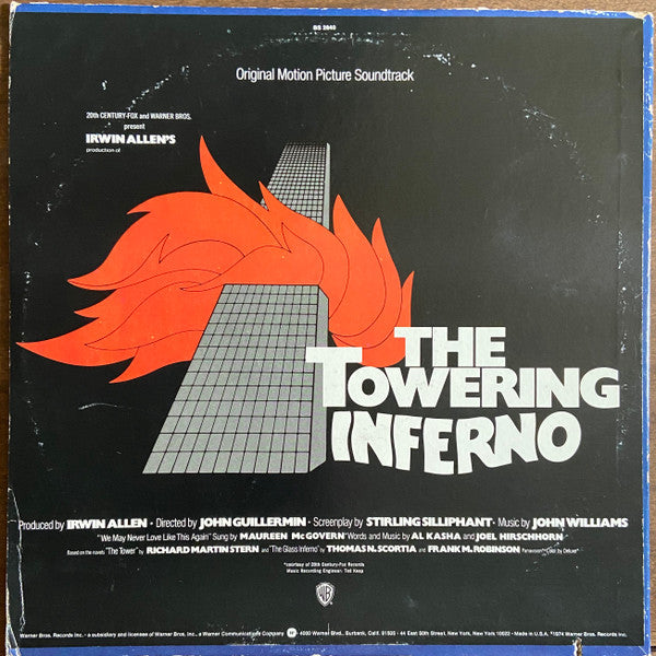 John Williams (4) - Irwin Allen's Production Of The Towering Inferno (Original Motion Picture Soundtrack) (Vinyl, LP, Album) Very Good (VG) / Poor (P)