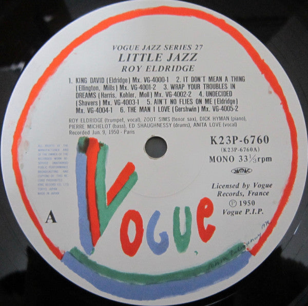 Roy Eldridge - Little Jazz (Vinyl, LP, Compilation, Mono) Very Good Plus (VG+) / Very Good Plus (VG+)