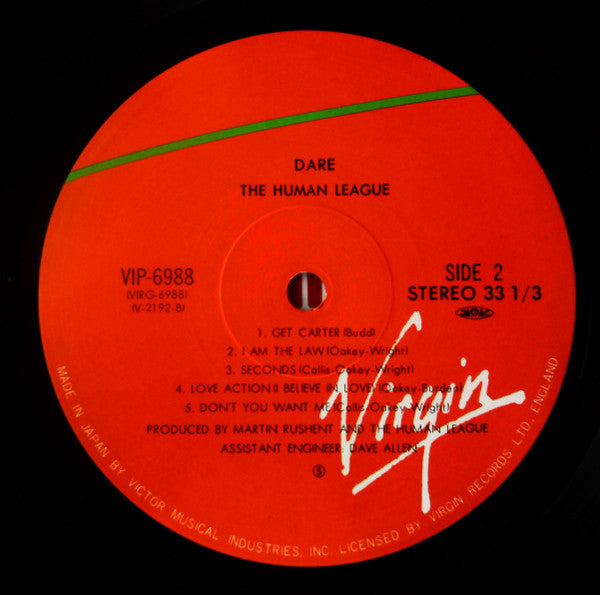 The Human League - Dare! = Love Action (Vinyl, LP, Album, Stereo) Very Good Plus (VG+) / Very Good (VG)