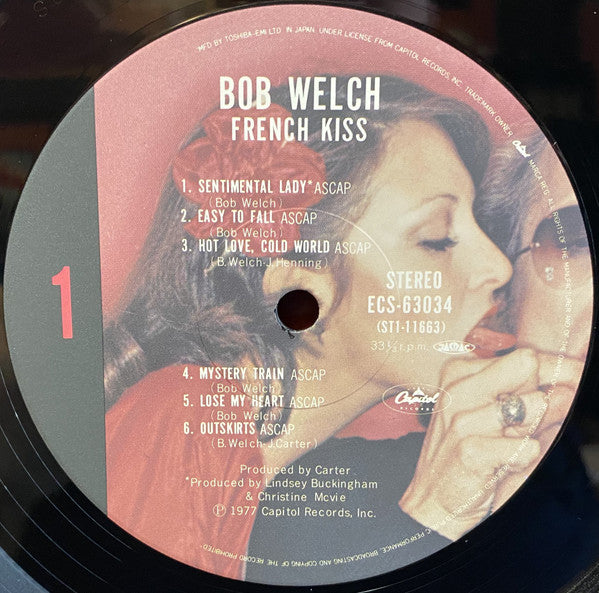 Bob Welch - French Kiss (Vinyl, LP, Album, Reissue, Stereo) Near Mint (NM or M-) / Very Good Plus (VG+)