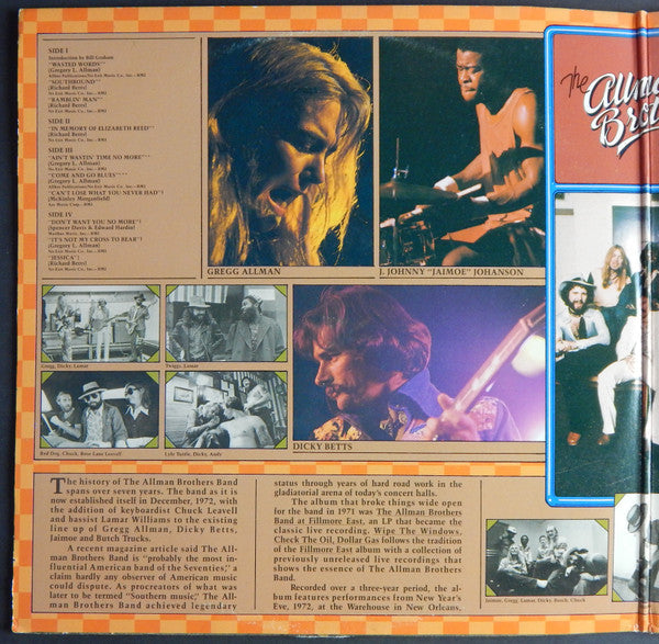 The Allman Brothers Band - Wipe The Windows, Check The Oil, Dollar Gas (2xVinyl, LP, Album) Very Good Plus (VG+) / Very Good Plus (VG+)