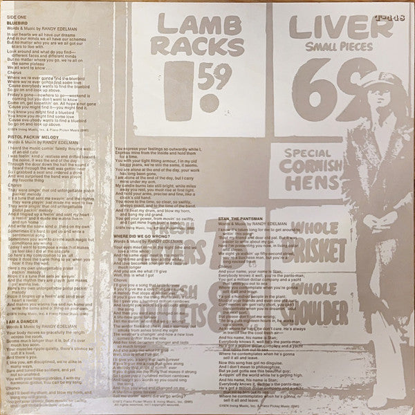 Randy Edelman - Prime Cuts (Vinyl, LP, Album, Stereo) Very Good Plus (VG+) / Good Plus (G+)