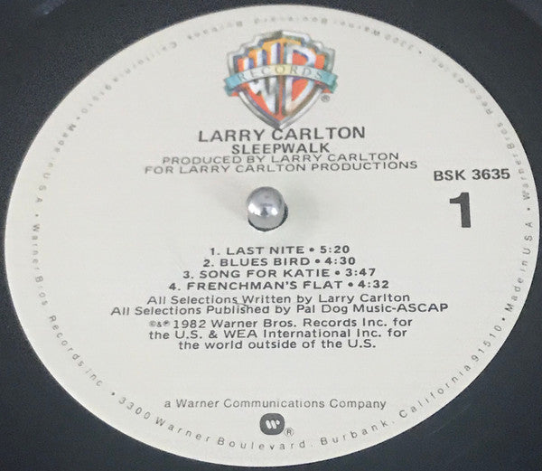 Larry Carlton - Sleepwalk (Vinyl, LP, Album, Stereo) Very Good Plus (VG+) / Very Good Plus (VG+)