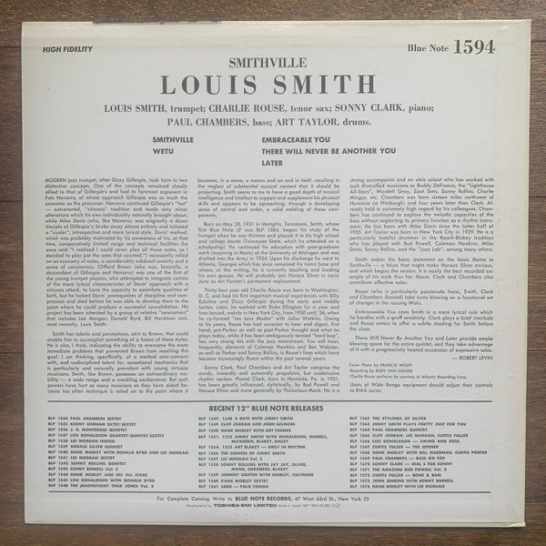 Louis Smith (2) - Smithville (Vinyl, LP, Album, Promo, Reissue, Mono) Near Mint (NM or M-) / Very Good Plus (VG+)