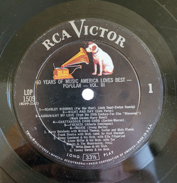 Various - 60 Years Of Music America Loves Best -- Popular -- Volume III (Vinyl, LP, Compilation) Very Good Plus (VG+) / Very Good Plus (VG+)
