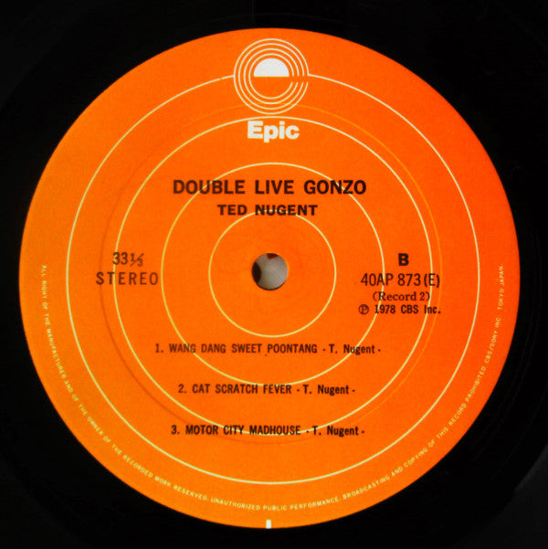 Ted Nugent - Double Live Gonzo! (2xVinyl, LP, Album) Very Good Plus (VG+) / Very Good Plus (VG+)