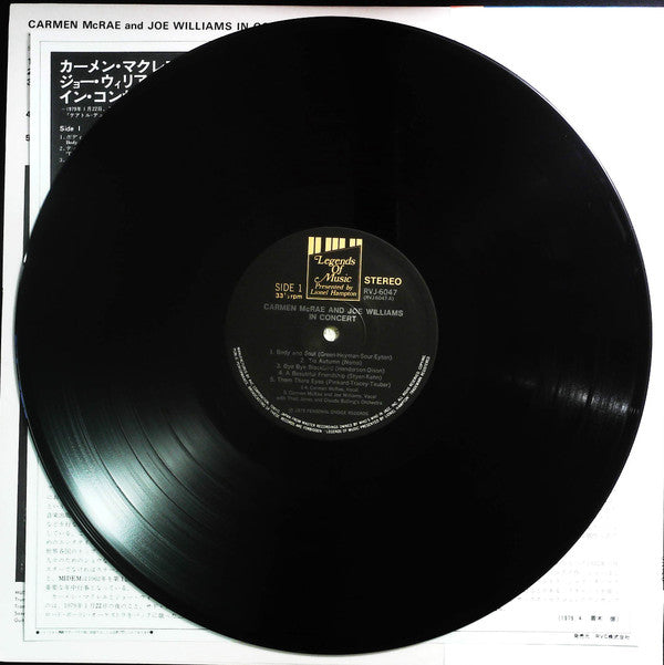Carmen McRae - Carmen McRae And Joe Williams In Concert (Vinyl, LP) Very Good Plus (VG+) / Very Good (VG)