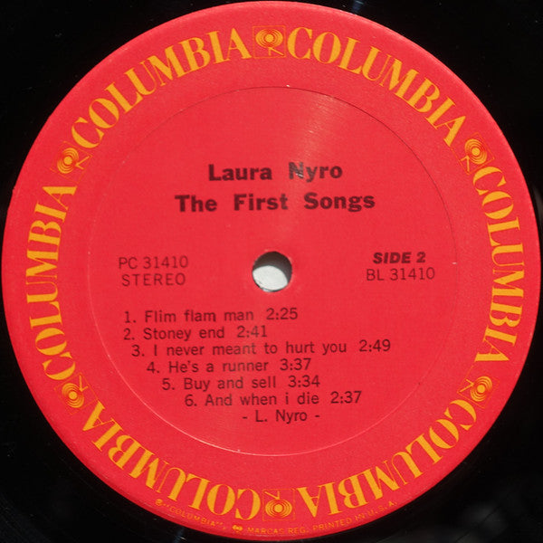 Laura Nyro - The First Songs (Vinyl, LP, Album, Reissue, Stereo) Near Mint (NM or M-) / Very Good Plus (VG+)