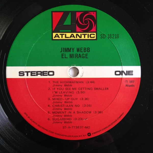 Jimmy Webb - El Mirage (Vinyl, LP, Album) Very Good Plus (VG+) / Good Plus (G+)