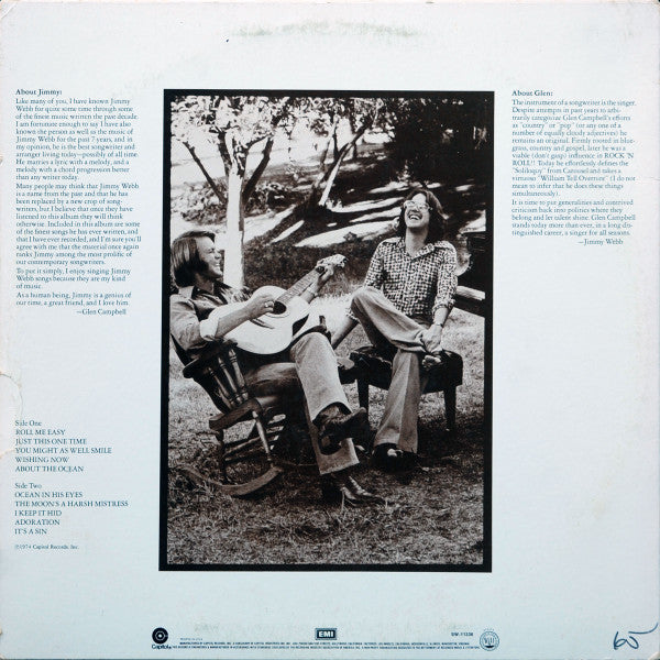 Glen Campbell - Reunion: The Songs Of Jimmy Webb (Vinyl, LP, Album) Good Plus (G+) / Very Good (VG)