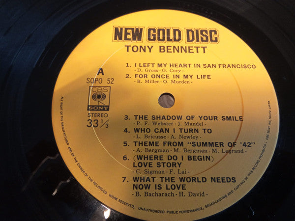 Tony Bennett - New Gold Disc (Vinyl, LP, Compilation, Deluxe Edition)