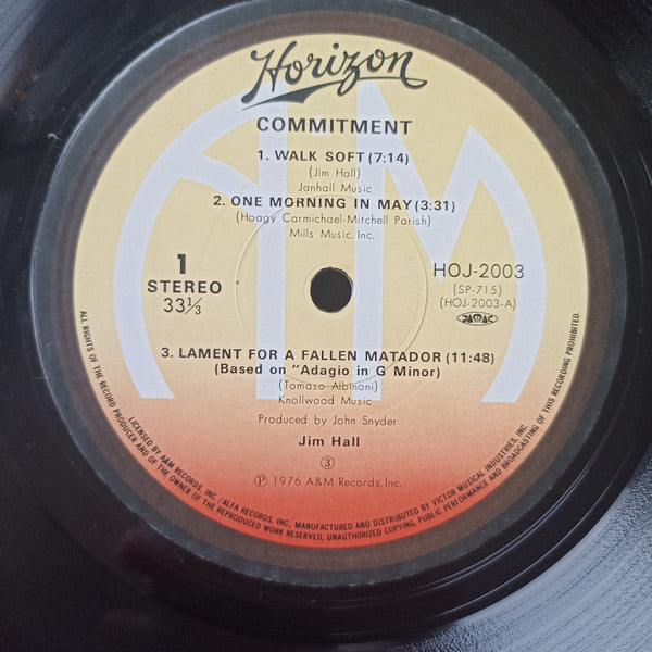 Jim Hall - Commitment (Vinyl, LP, Album, Reissue) Very Good Plus (VG+) / Very Good (VG)