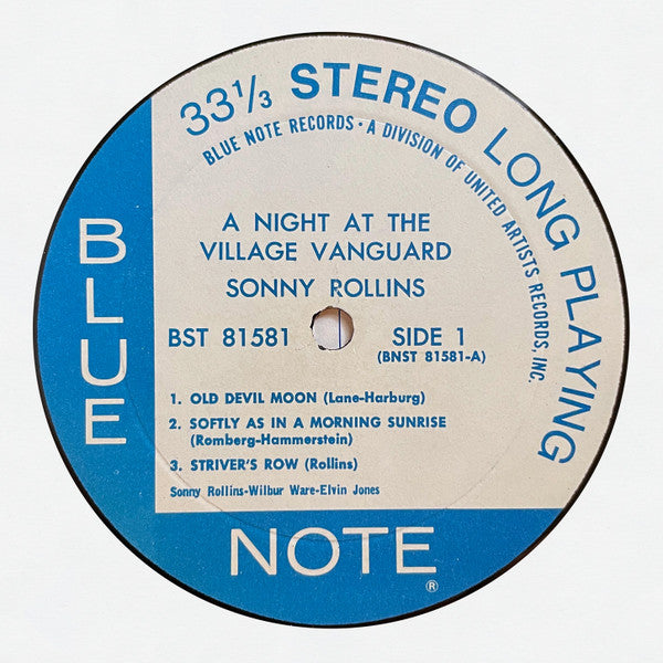 Sonny Rollins - A Night At The "Village Vanguard" (Vinyl, LP, Album...