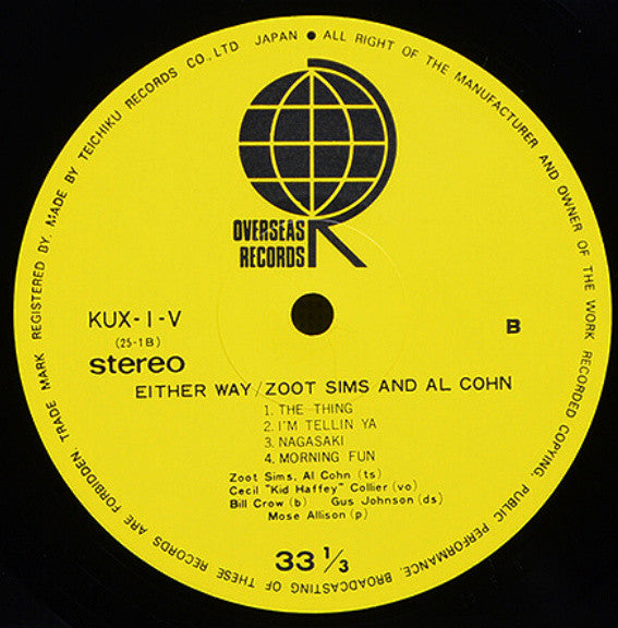 Zoot Sims - Either Way (Vinyl, LP, Album, Reissue)