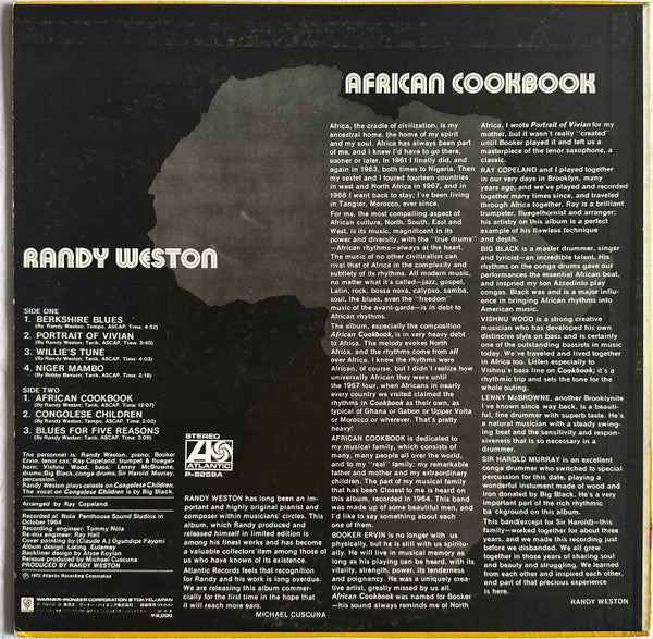Randy Weston - African Cookbook (Vinyl, LP, Album, Promo, Reissue) Very Good (VG) / Very Good (VG)
