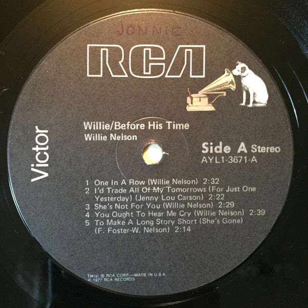 Willie Nelson - Willie - Before His Time (Vinyl, LP, Compilation, Stereo) Very Good (VG) / Very Good (VG)