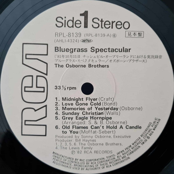 The Osborne Brothers - Bluegrass Spectacular (Vinyl, LP, Album, Promo, Stereo) Near Mint (NM or M-) / Very Good Plus (VG+)