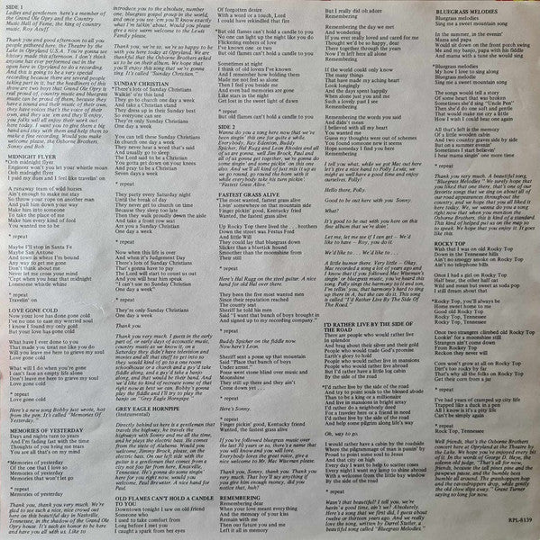 The Osborne Brothers - Bluegrass Spectacular (Vinyl, LP, Album, Promo, Stereo) Near Mint (NM or M-) / Very Good Plus (VG+)