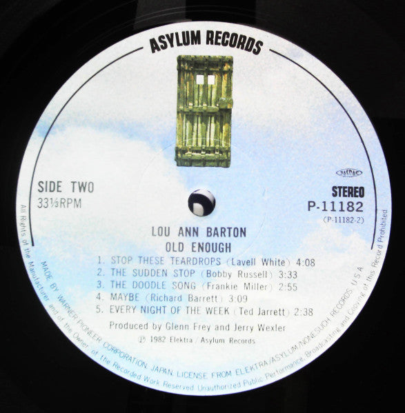 Lou Ann Barton - Old Enough (Vinyl, LP, Album) Very Good Plus (VG+) / Very Good Plus (VG+)