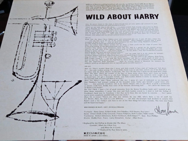 Harry James And His Orchestra - Wild About Harry! (Vinyl, LP, Album, Mono) Very Good Plus (VG+) / Very Good Plus (VG+)