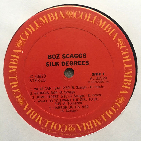 Boz Scaggs - Silk Degrees (Vinyl, LP, Album, Reissue, Stereo) Very Good Plus (VG+) / Good Plus (G+)