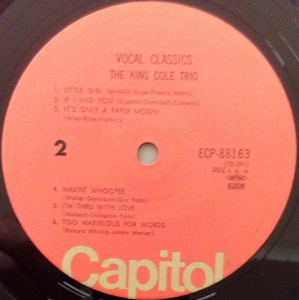 The Nat King Cole Trio - Vocal Classics (Vinyl, LP, Album, Compilation) Very Good Plus (VG+) / Very Good (VG)