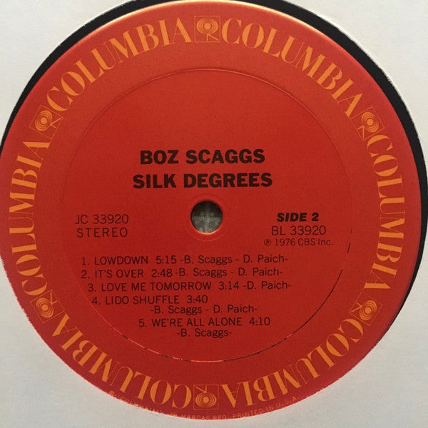 Boz Scaggs - Silk Degrees (Vinyl, LP, Album, Reissue, Stereo) Very Good Plus (VG+) / Good Plus (G+)