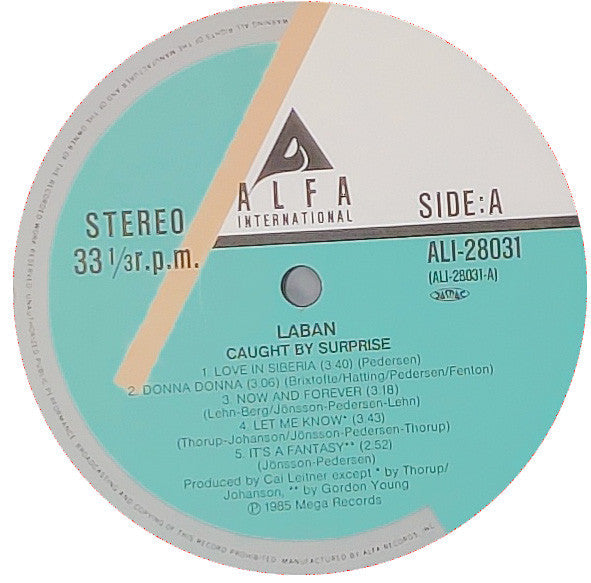 Laban - Caught By Surprise (Vinyl, LP, Album) Very Good Plus (VG+) / Very Good (VG)