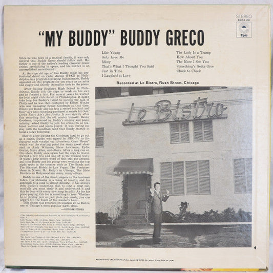 Buddy Greco - My Buddy (Vinyl, LP, Reissue, Stereo) Very Good (VG) / Fair (F)