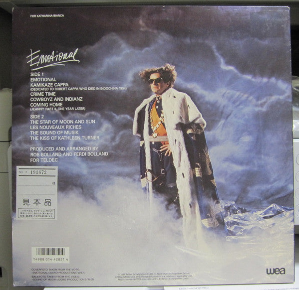 Falco - Emotional (Vinyl, LP, Album, Promo) Near Mint (NM or M-) / Very Good Plus (VG+)