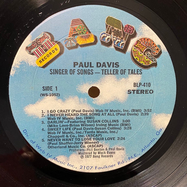 Paul Davis (3) - Singer Of Songs - Teller Of Tales (Vinyl, LP, Albu...