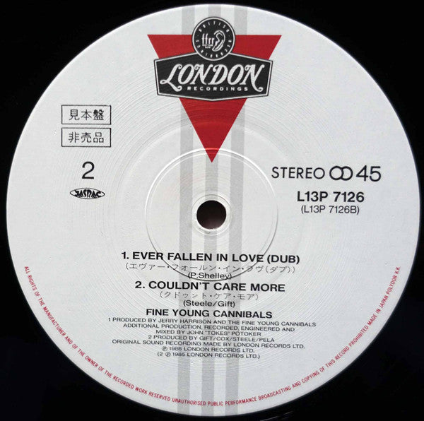 Fine Young Cannibals - Ever Fallen In Love (Vinyl, 12", 45 RPM, Single, Promo) Very Good (VG) / Very Good (VG)