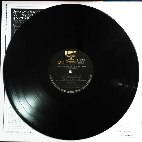 Carmen McRae - Carmen McRae And Joe Williams In Concert (Vinyl, LP) Very Good Plus (VG+) / Very Good (VG)