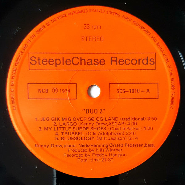 Kenny Drew - Duo 2 (Vinyl, LP, Album, Stereo) Very Good (VG) / Very Good Plus (VG+)