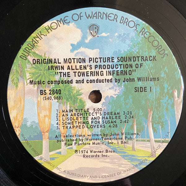 John Williams (4) - Irwin Allen's Production Of The Towering Inferno (Original Motion Picture Soundtrack) (Vinyl, LP, Album) Very Good (VG) / Poor (P)