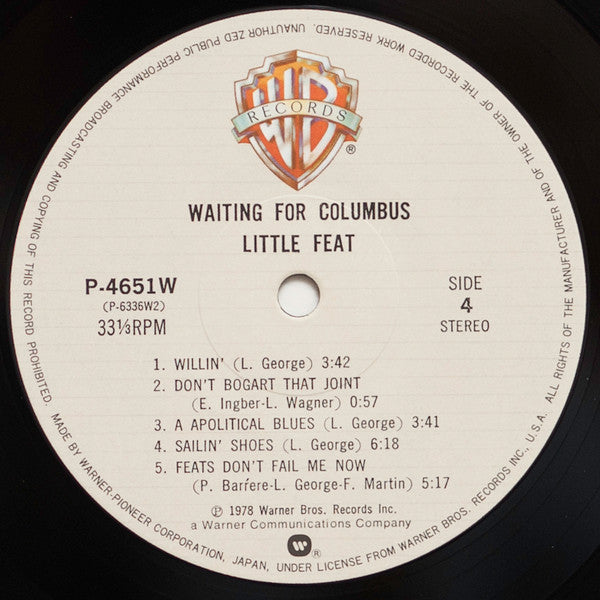Little Feat - Waiting For Columbus (2xVinyl, LP, Album, Reissue) Very Good Plus (VG+) / Very Good Plus (VG+)