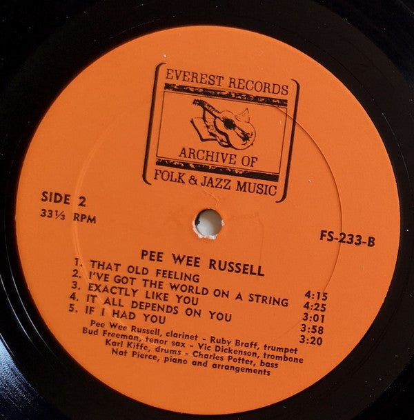 Pee Wee Russell - Pee Wee Russell (Vinyl, LP, Album, Stereo) Very Good Plus (VG+) / Very Good Plus (VG+)