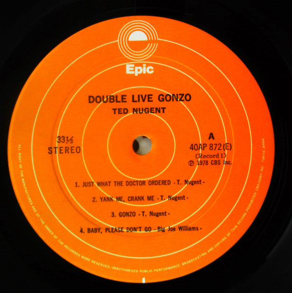 Ted Nugent - Double Live Gonzo! (2xVinyl, LP, Album) Very Good Plus (VG+) / Very Good Plus (VG+)