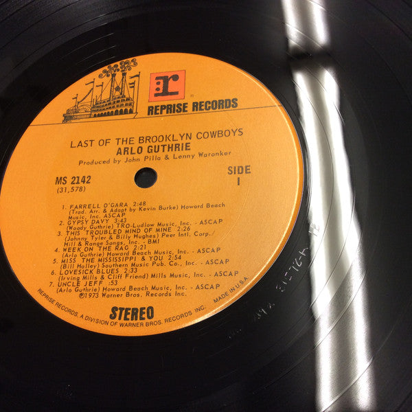 Arlo Guthrie - Last Of The Brooklyn Cowboys (Vinyl, LP, Album, Stereo) Very Good (VG) / Good Plus (G+)