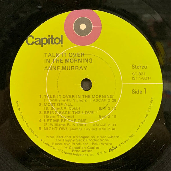 Anne Murray - Talk It Over In The Morning (Vinyl, LP, Album) Very Good (VG) / Very Good (VG)