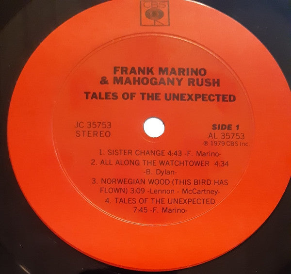 Frank Marino - Tales Of The Unexpected (Vinyl, LP, Album) Very Good (VG) / Very Good (VG)