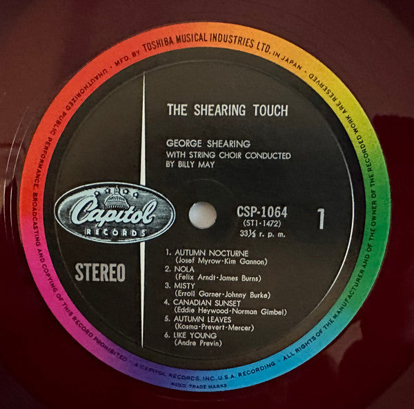 George Shearing - The Shearing Touch (Vinyl, LP, Album, Stereo) Very Good (VG) / Very Good (VG)