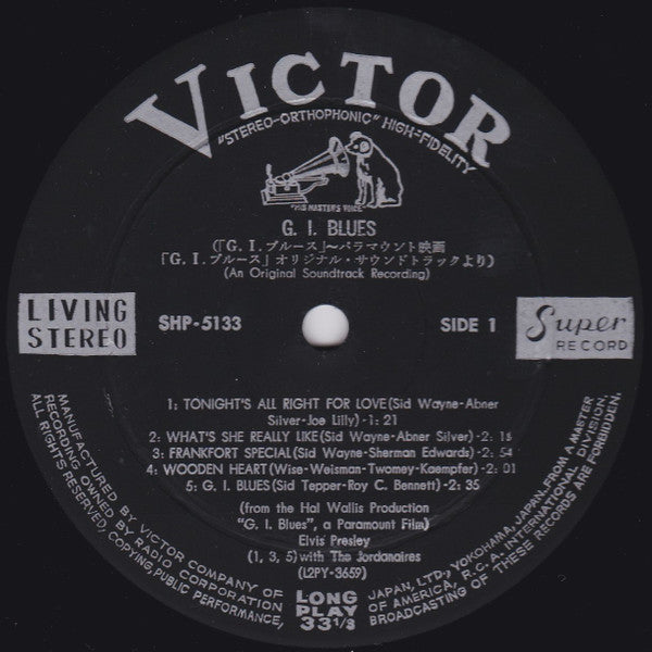 Elvis Presley - G. I. Blues (Vinyl, LP, Album, Reissue, Stereo) Very Good (VG) / Good Plus (G+)